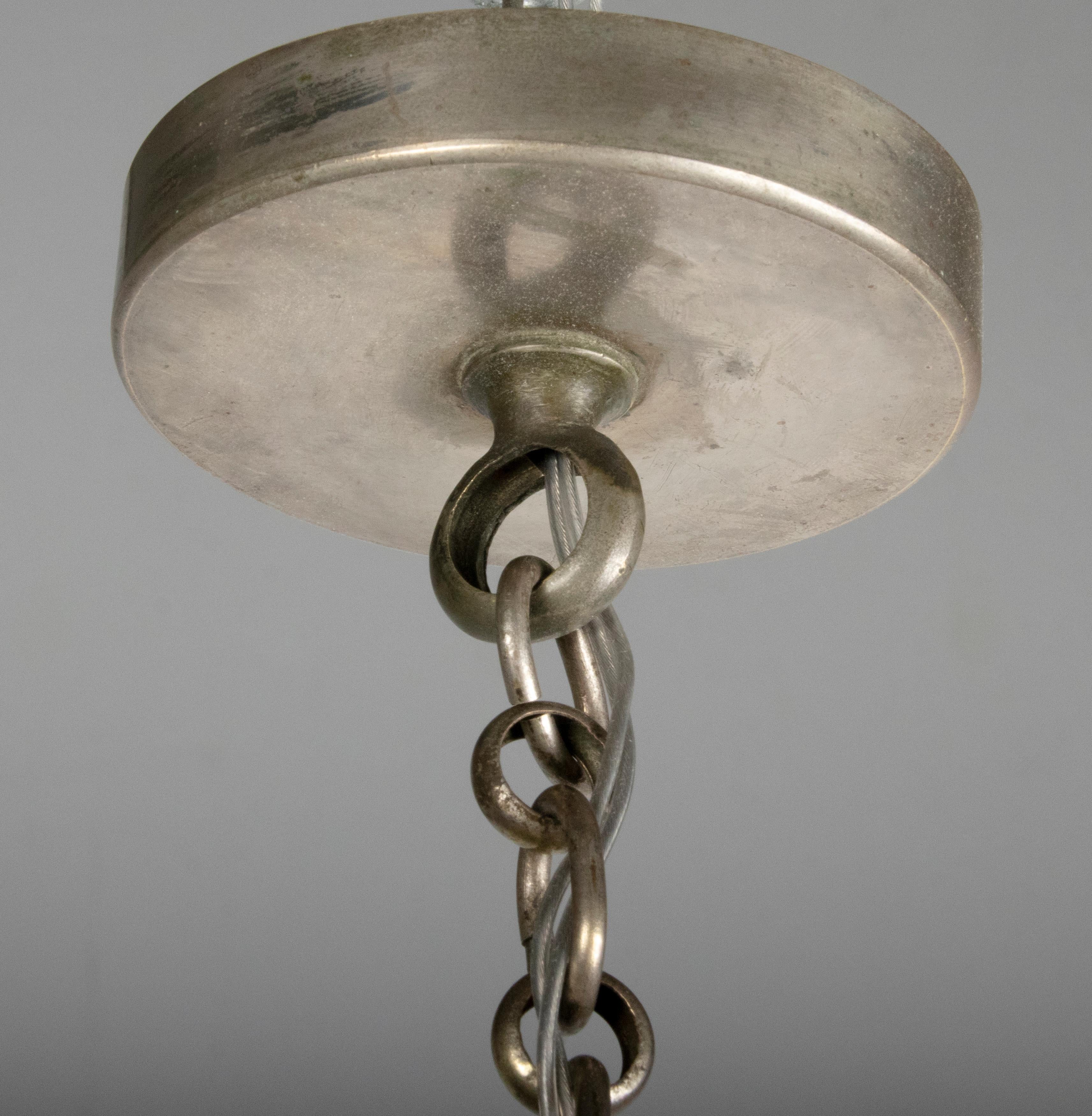 Lampe à lanterne globe Art Déco du début du XXe siècle par Muller Frres en vente 2