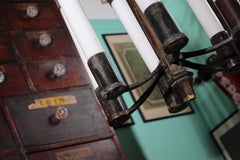 Early 20th Century Art Deco Large Modernist Bronze Pedestal Pendant Lantern