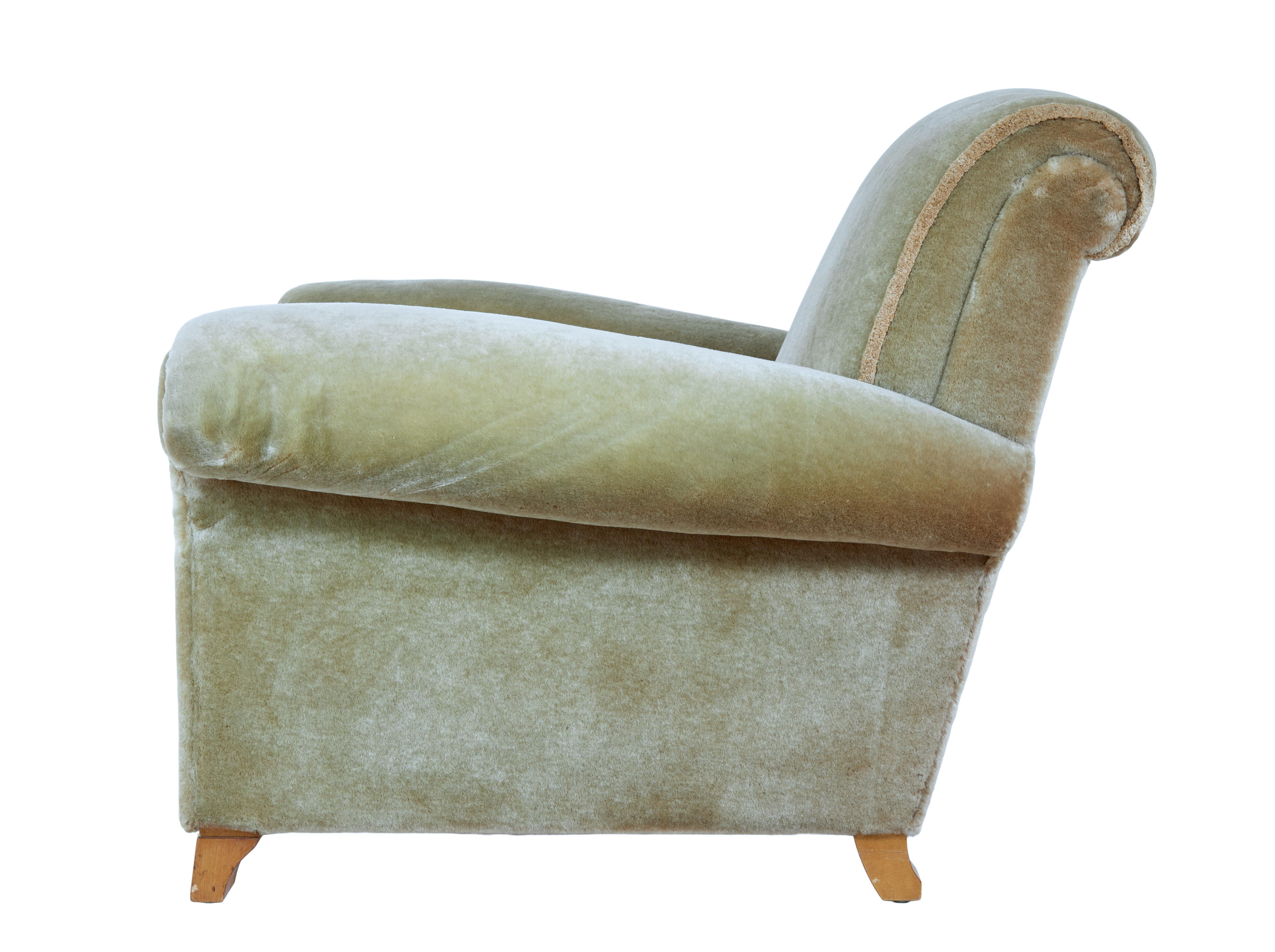 Swedish Early 20th Century Art Deco Lounge Chair