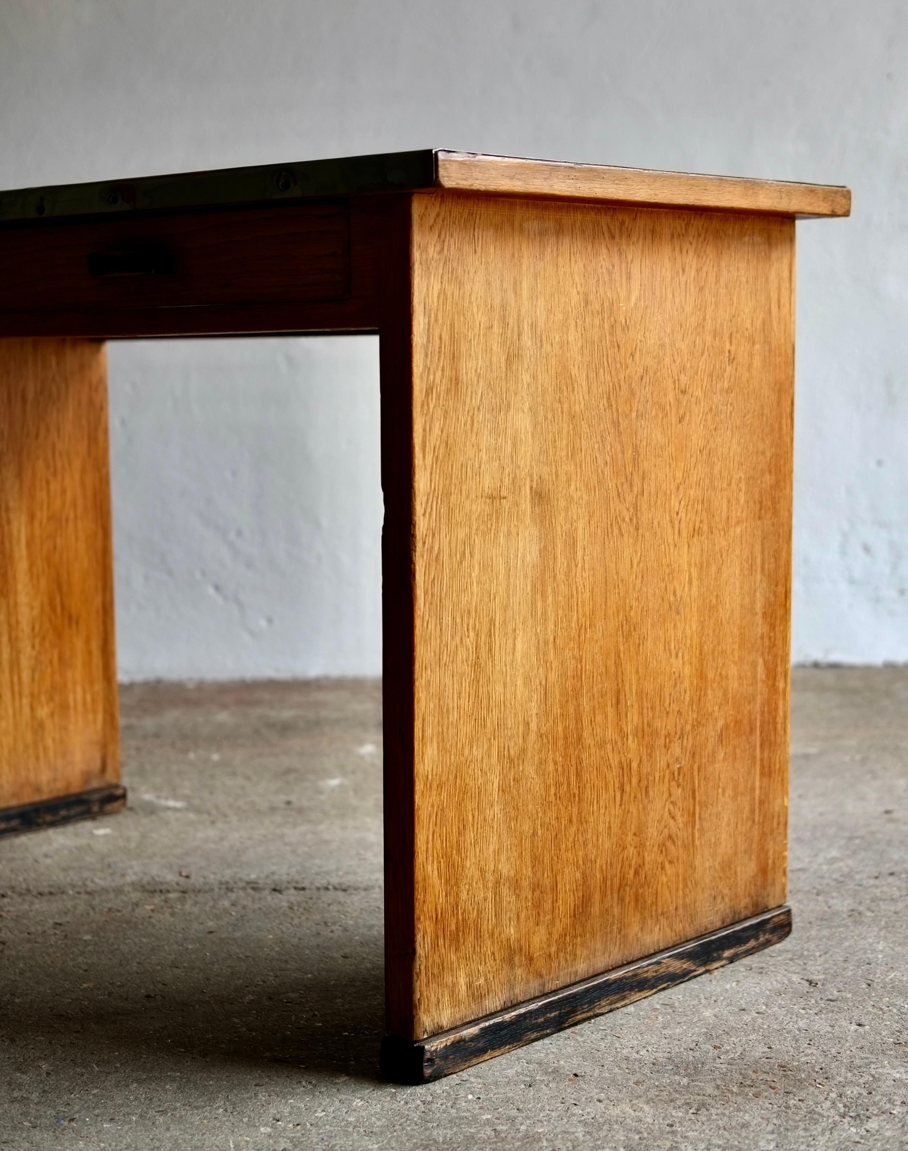 Early 20th Century Art Deco Metal Top Desk 4