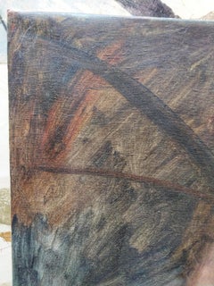 Early 20th Century Art Deco Oil on Canvas Birds Signed Azpiroz