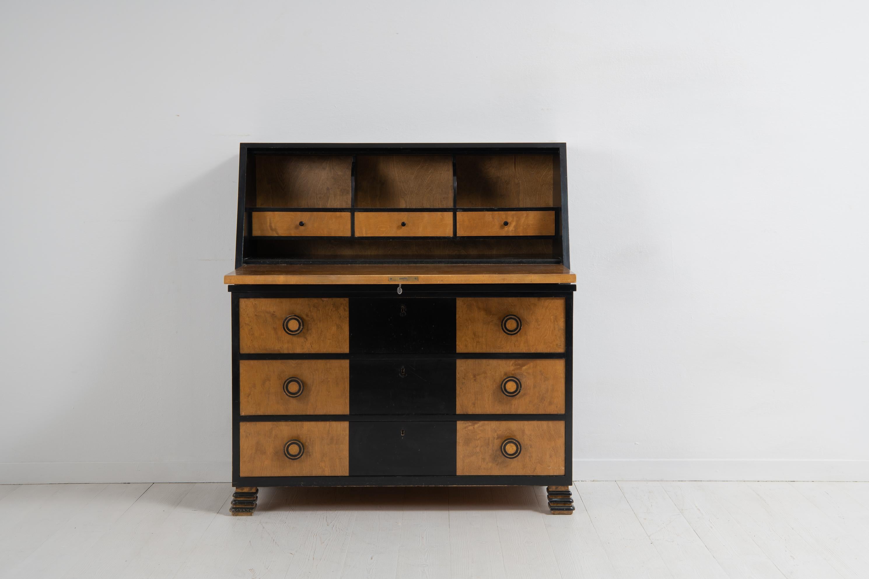 Swedish Early 20th Century Art Deco Otto Schulz Boet Secretary For Sale