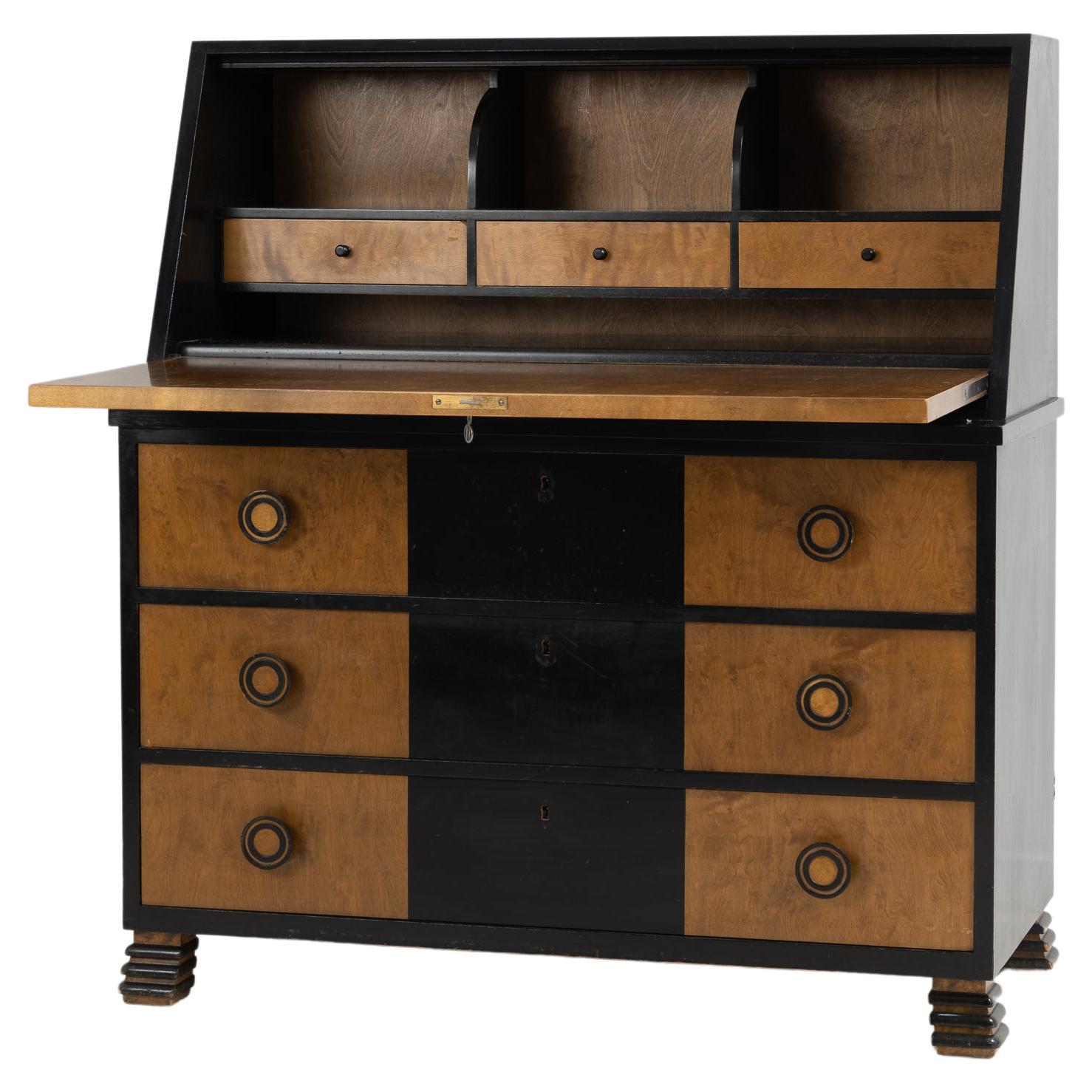 Early 20th Century Art Deco Otto Schulz Boet Secretary For Sale