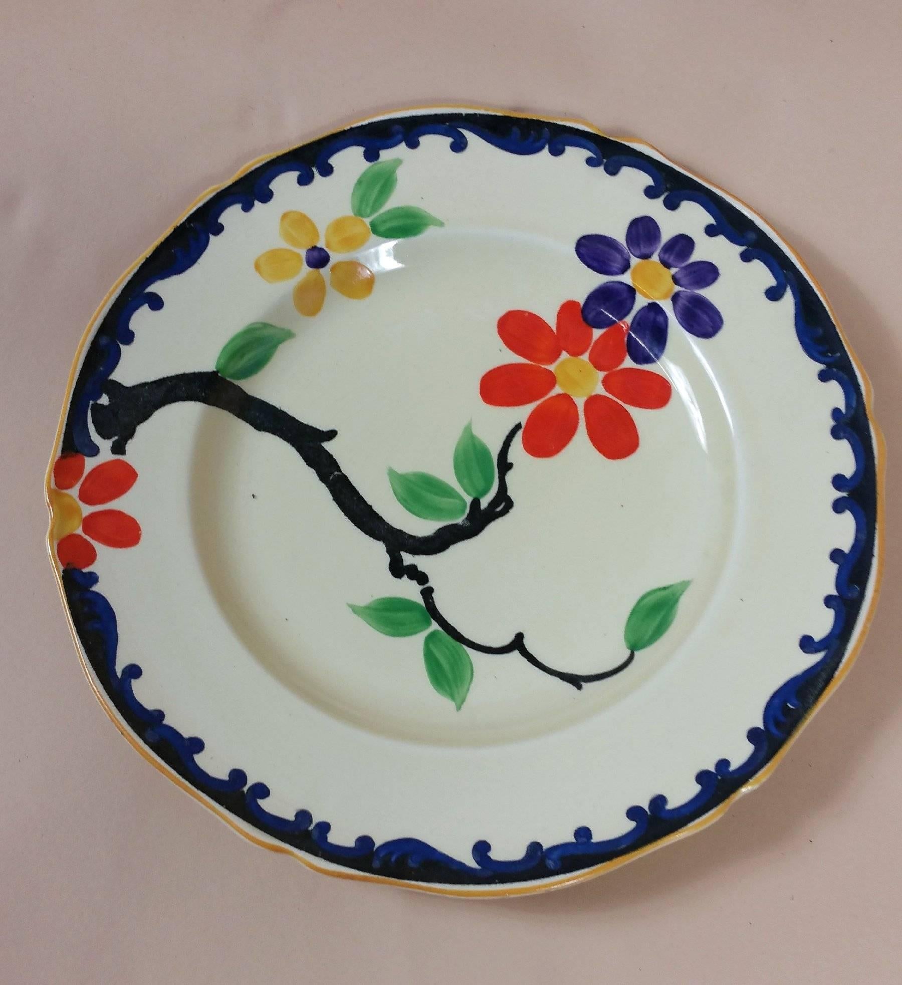 Ceramic Early 20th Century Art Deco Royal Venton Ware Dinner Service For Sale