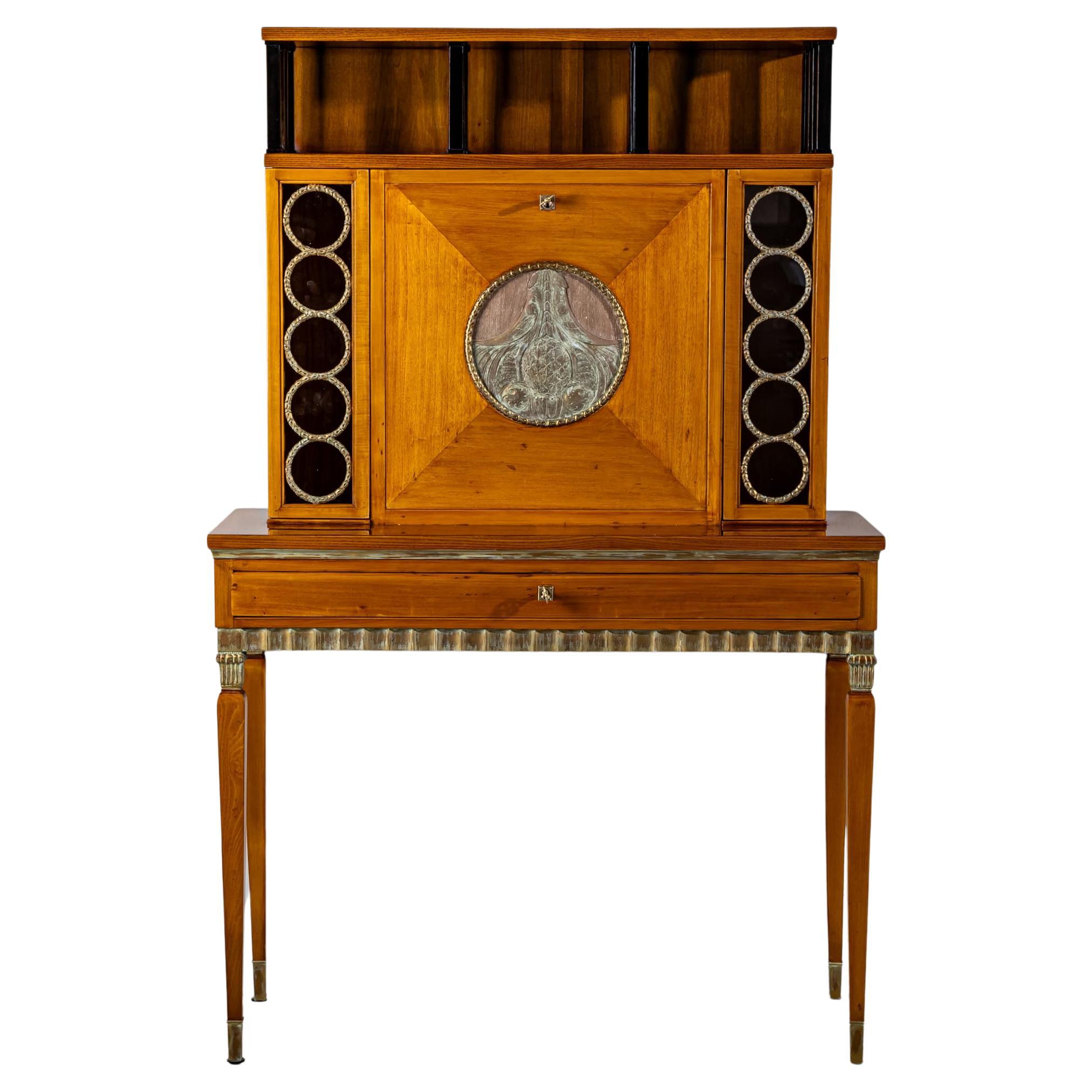 Early-20th Century Art Deco Secretaire, likely Scandinavian For Sale
