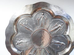Early 20th Century Art Deco Silver Plate Tray 7 Muses