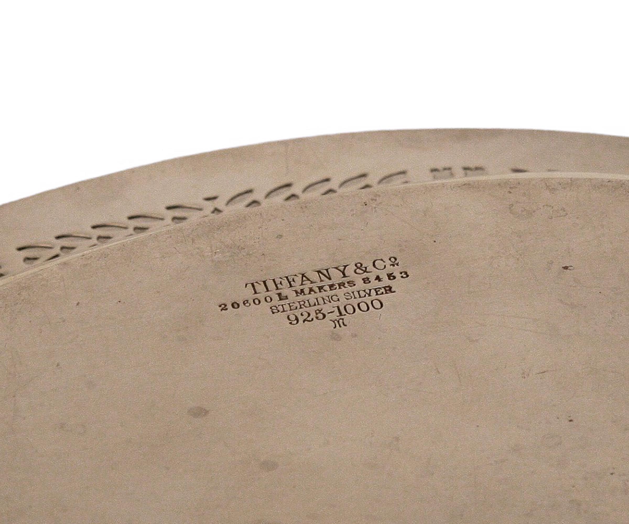 Early 20th Century Art Déco Sterling SIlver Bread Dish-Bowl by Tiffany & Co. For Sale 2