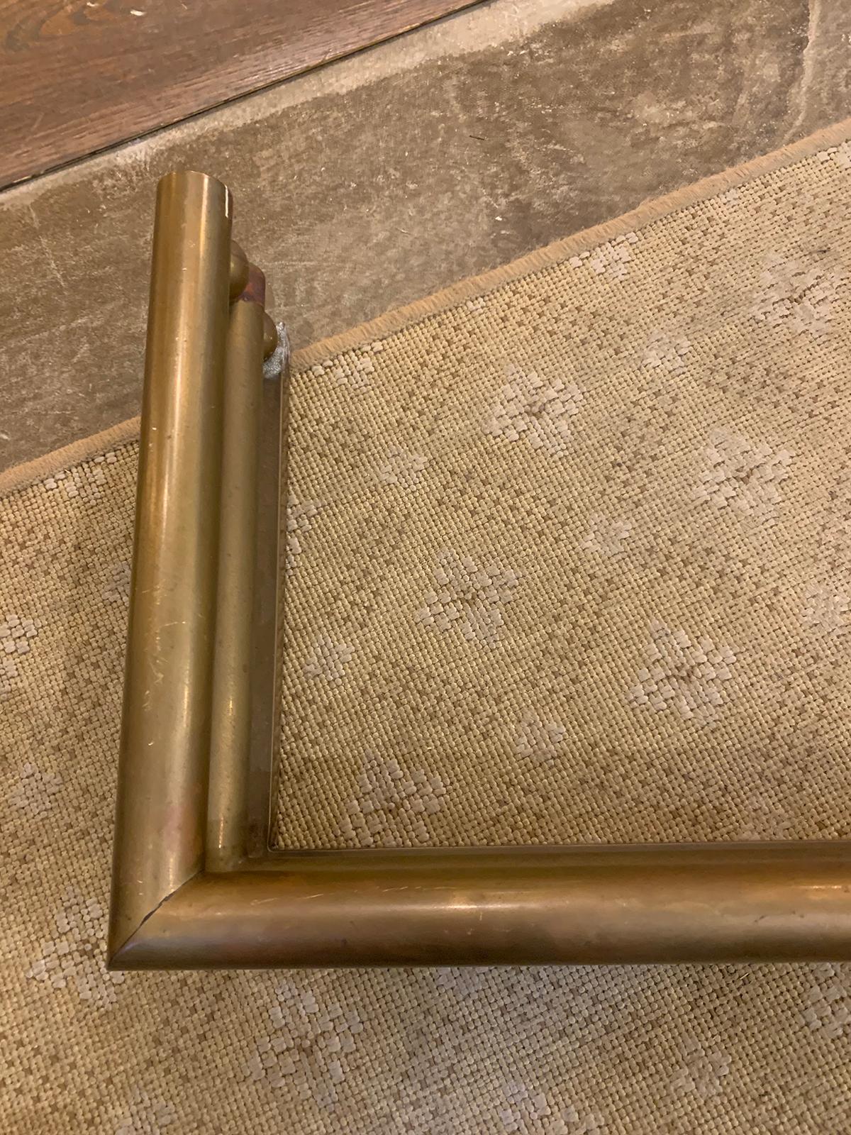 Early 20th Century Art Deco Style Brass Fireplace Fender 9