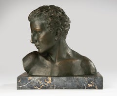 Early 20th Century Art Deco Terracotta Bust of Man - Johannes Dommisse