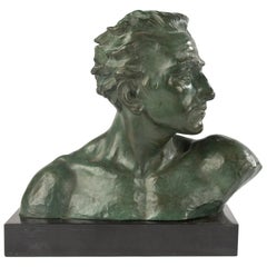 Early 20th Century Art Deco Terracotta Bust of Man - Johannes Dommisse