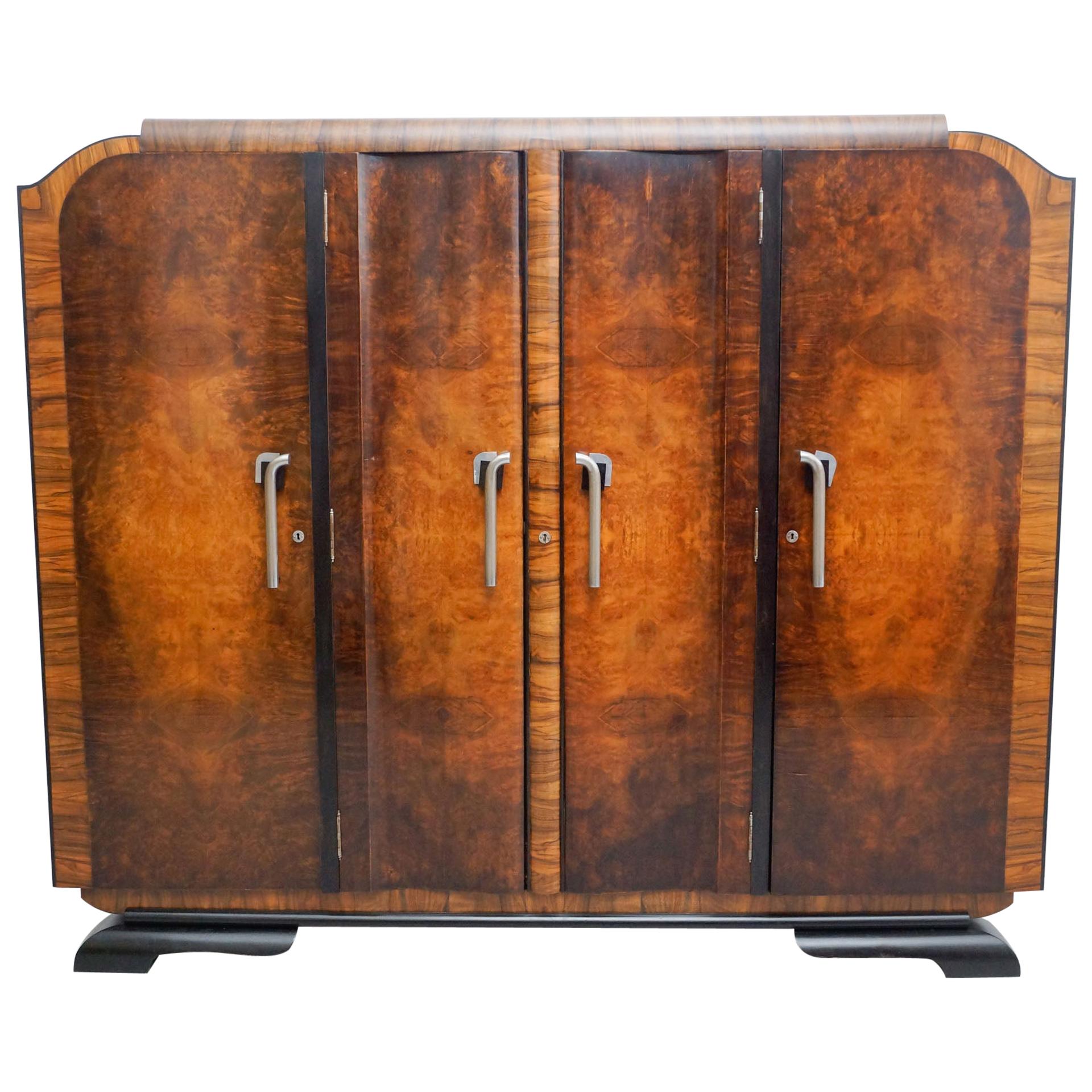 Armoire Woden Art Déco du début du 20e siècle