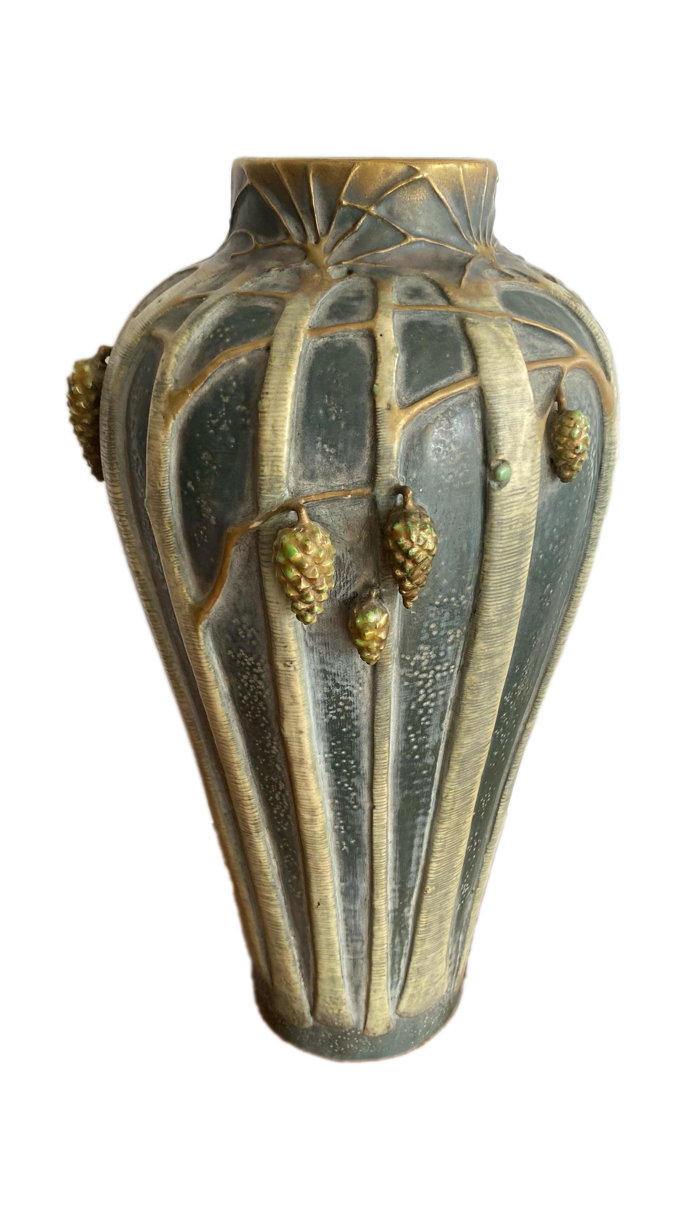A Monumental Austrian Art Nouveau  Amphora 