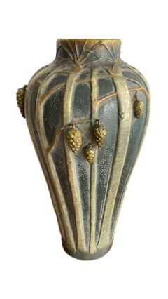 Early 20th Century Art Nouveau Amphora Pine Cone Vase by,  Paul Dachsel
