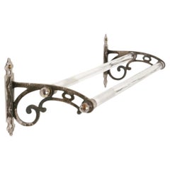 Early 20th Century Art Nouveau Antique Glass Towel Rail. c.1910