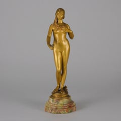 Jugendstil-Bronze mit dem Titel "La Jeuneuse" von Antonin Carlès aus dem frühen 20.