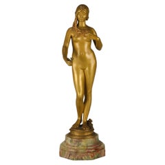 Early 20th Century Art Nouveau Bronze Entitled "La Jeuneuse" by Antonin Carlès