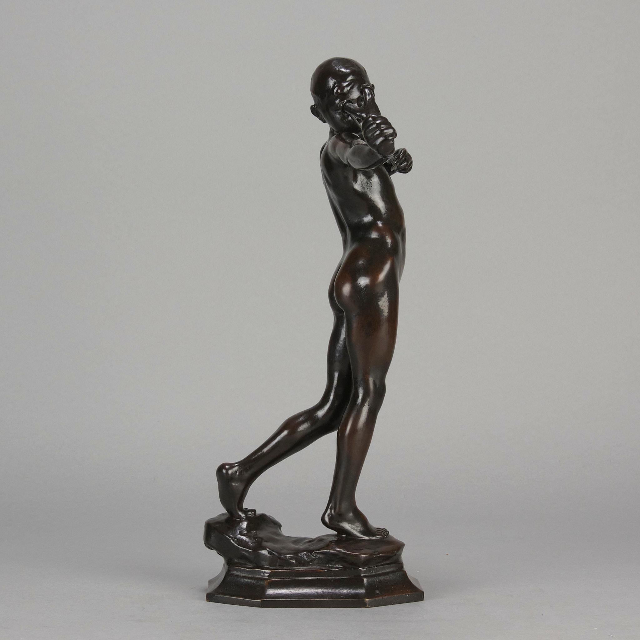 Scottish Early 20th Century Art Nouveau Bronze entitled 