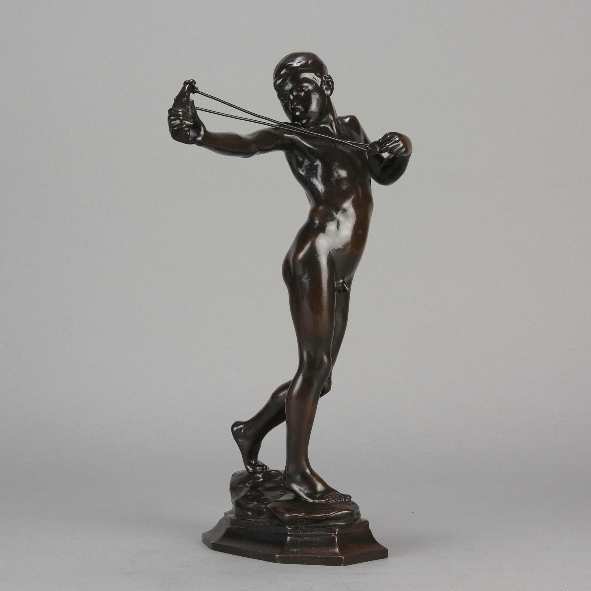 Cast Early 20th Century Art Nouveau Bronze entitled 