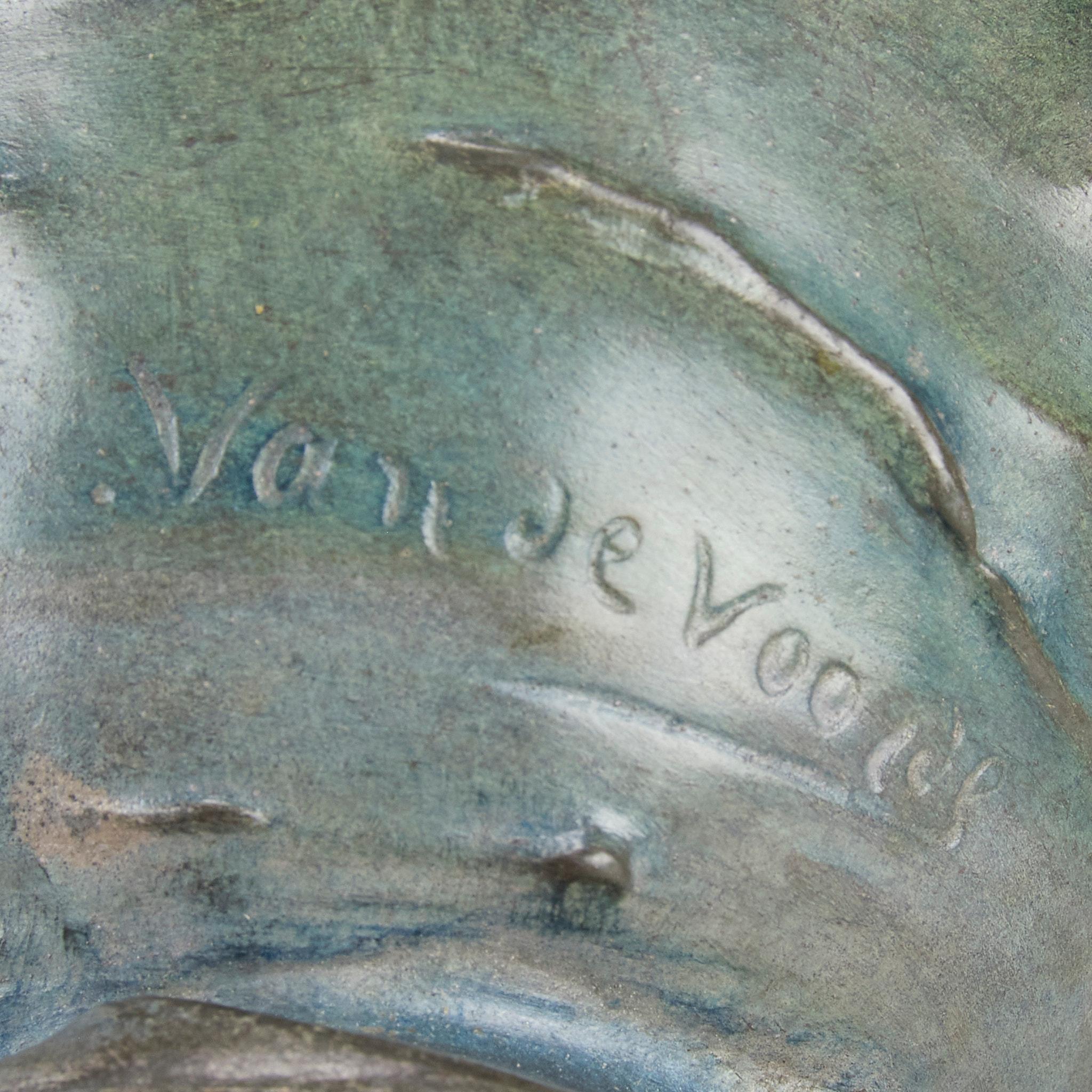 Jugendstil-Bronze „Putto-Krug“ aus dem frühen 20. Jahrhundert von Georges Van De Voorde im Angebot 5