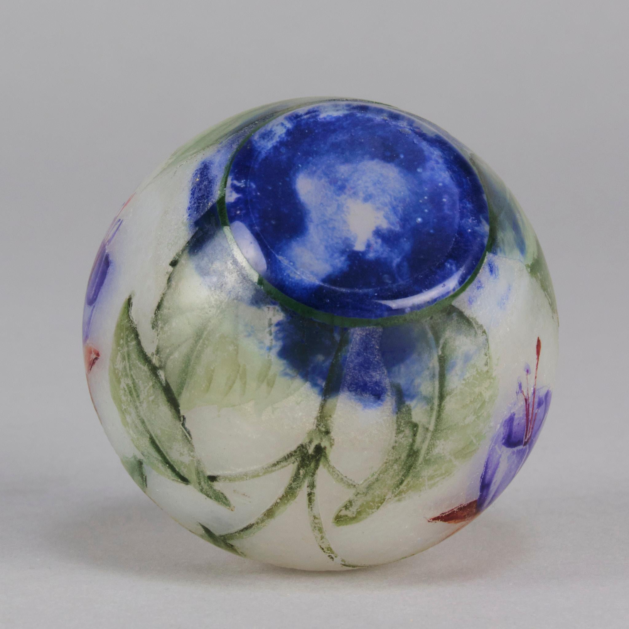 Vaso in vetro cammeo Art Nouveau del primo Novecento 