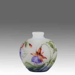 Early 20th Century Art Nouveau Cameo Glass "Violet Vase" by Daum Frères