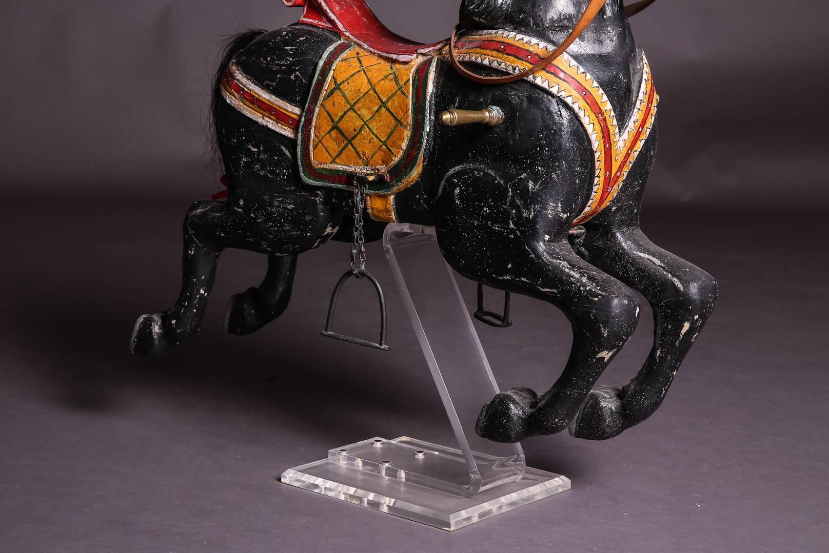 German Early 20th Century Art Nouveau Carousel Swinging Horse For Sale