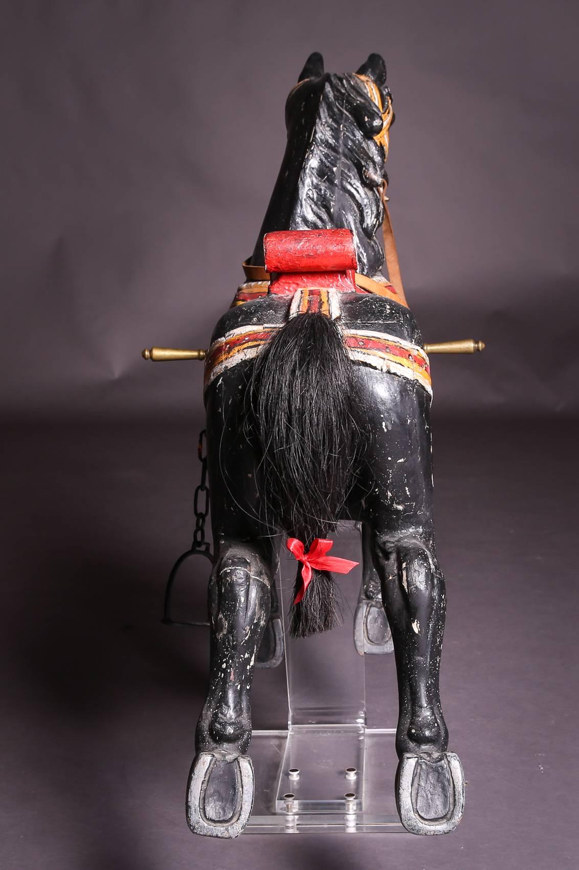 Early 20th Century Art Nouveau Carousel Swinging Horse For Sale 1