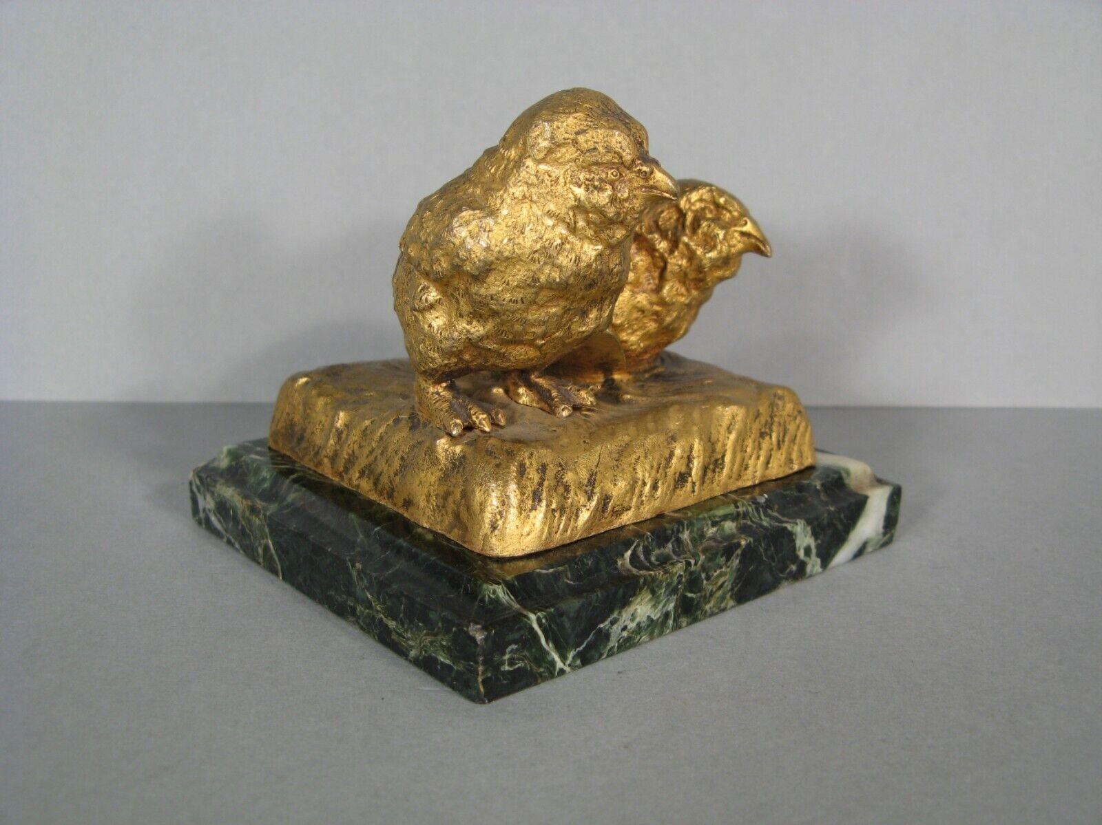 Chick Emerging from Egg Bronze Sculpture by Xavier Raphanel, 20th c. - 1Y181 In Good Condition In Bordeaux, FR
