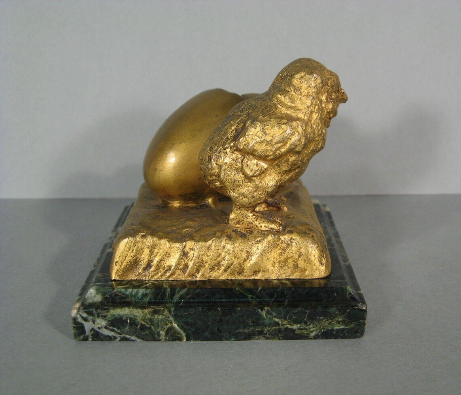 20th Century Chick Emerging from Egg Bronze Sculpture by Xavier Raphanel, 20th c. - 1Y181