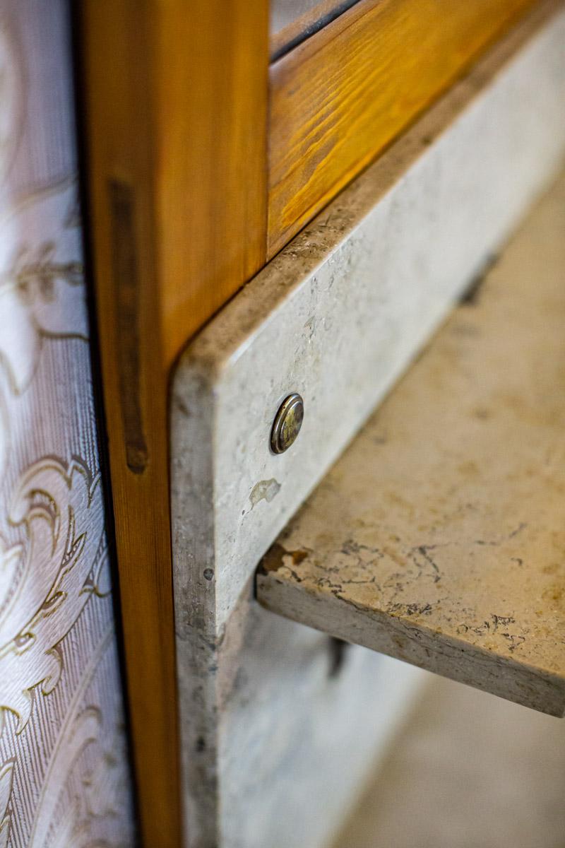 Early 20th-Century Art Nouveau Pine Commode Turned into Vanity For Sale 6