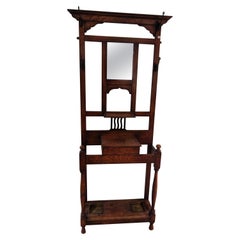 Antique Early 20th Century Art Nouveau Durmast Oak Coat Rack or Hall Stand LAST PRICE