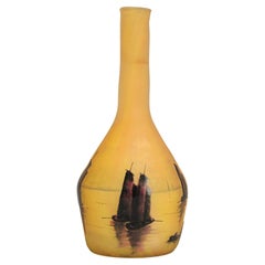 Early 20th Century Art Nouveau Glass "Miniature Boating Vase" by Daum Frères