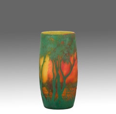 Early 20th Century Art Nouveau Glass "Red Sunset Vase" by Daum Frères