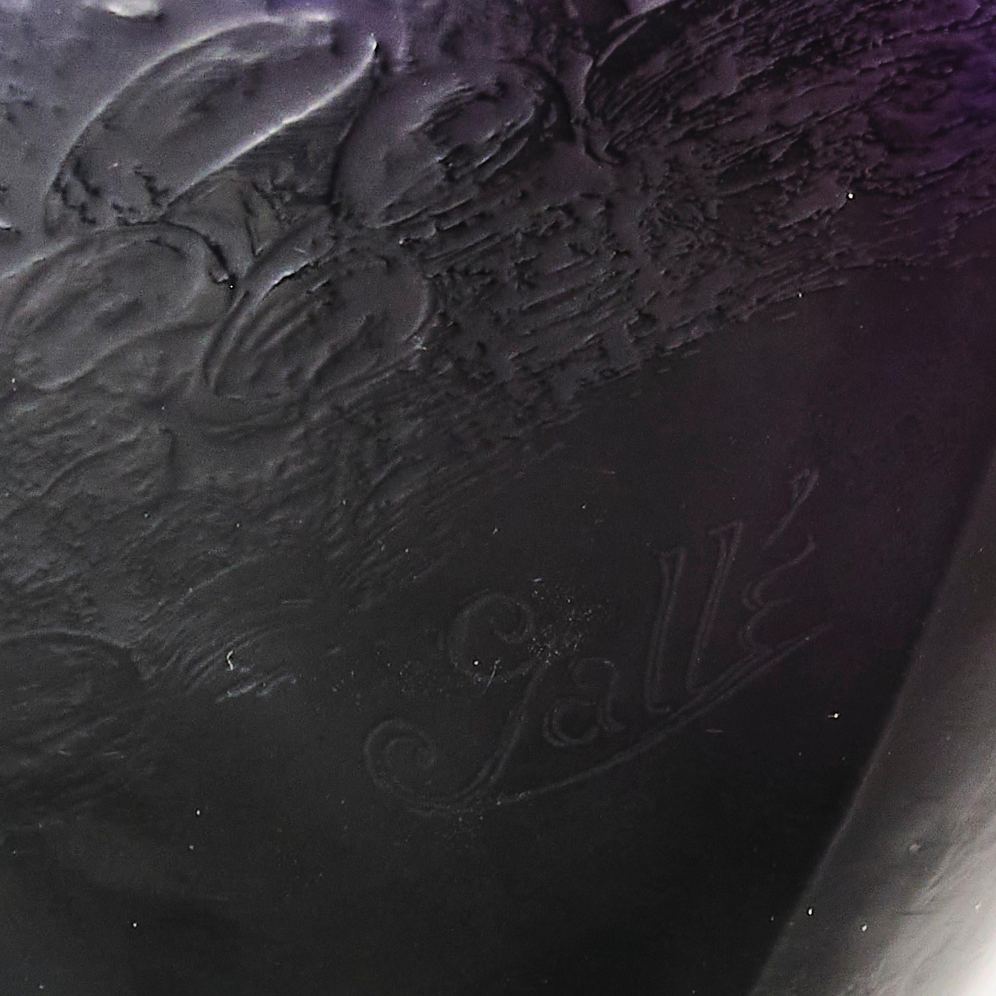 Vase en verre Art Nouveau du début du 20ème siècle intitulé 