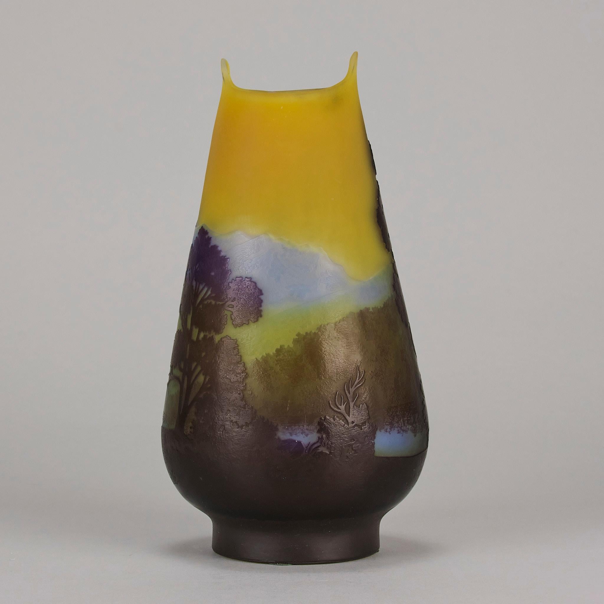 Early 20th Century Art Nouveau Glass Vase 