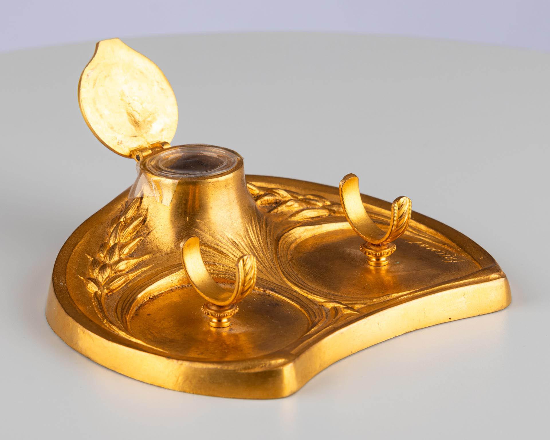 Metallo Calamaio Art Nouveau dei primi del Novecento in vendita