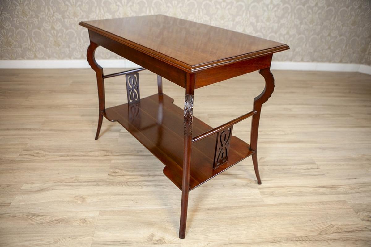 European Mahogany Coffee Table in the Art Nouveau Style, Early 20th Century For Sale