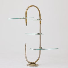 Early 20th Century Art Nouveau Metal and Glass Patisserie Display Stand