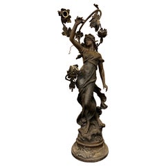 Lampada a stelo Art Nouveau dei primi del Novecento di Fabrice Paris