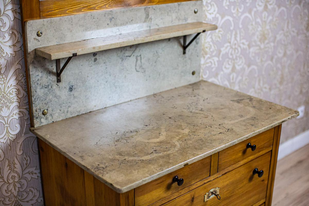 Commode en pin Art Nouveau transformée en vanité du début du 20e siècle en vente 1