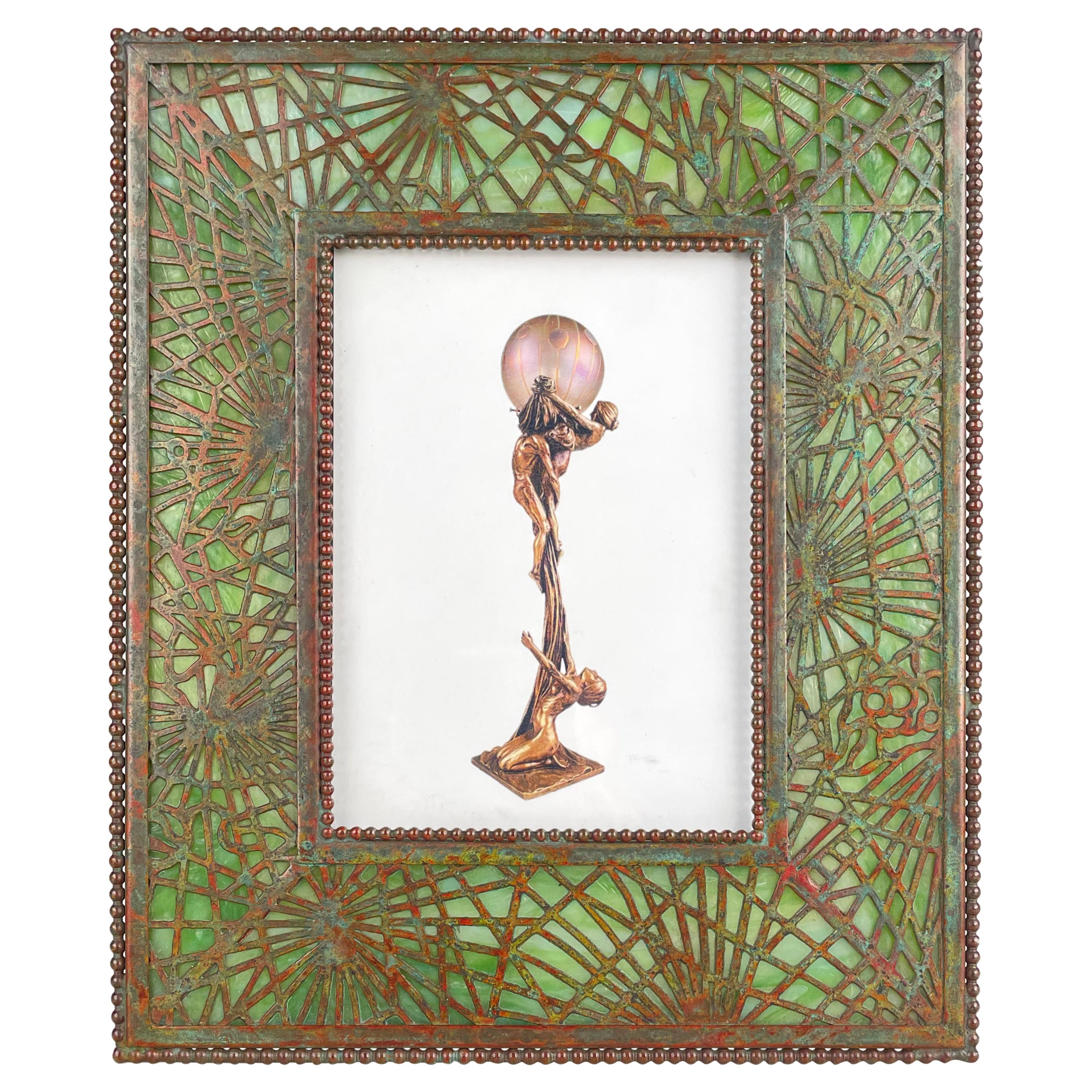 Early 20th Century Art Nouveau Pine Needle Picture Frame by Tiffany Studios