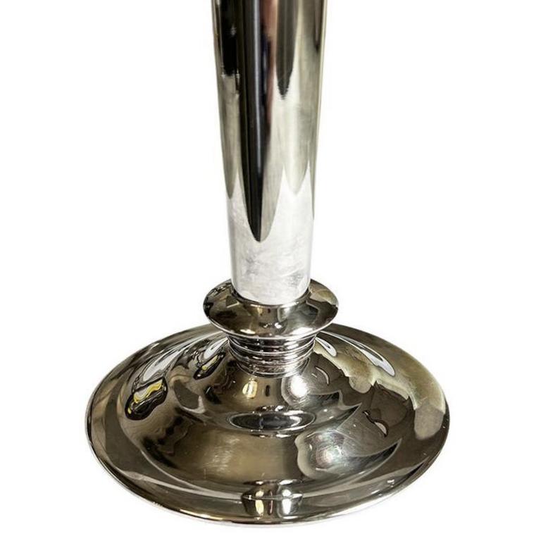Early 20th Century Art Nouveau Silver Plate Trumpet Vase - Reed & Barton In Good Condition For Sale In Oklahoma City, OK