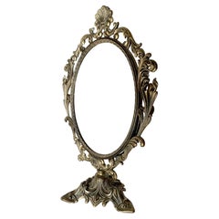Antique Early 20th Century Art Nouveau Vanity Table Mirror, Italy 1920s