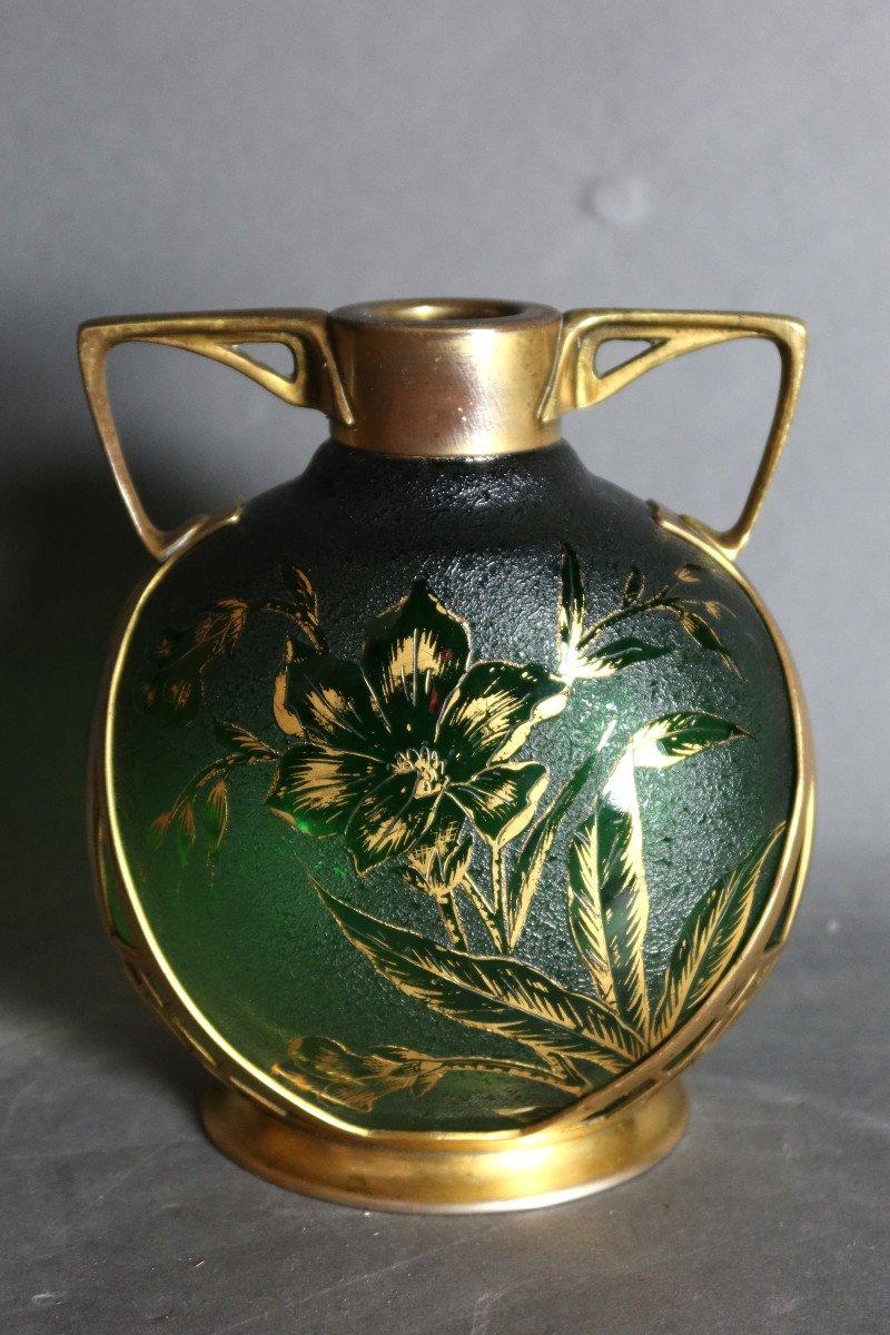Vase Art Nouveau du début du 20ème siècle dans le goût de Daum France Bon état - En vente à LEGNY, FR