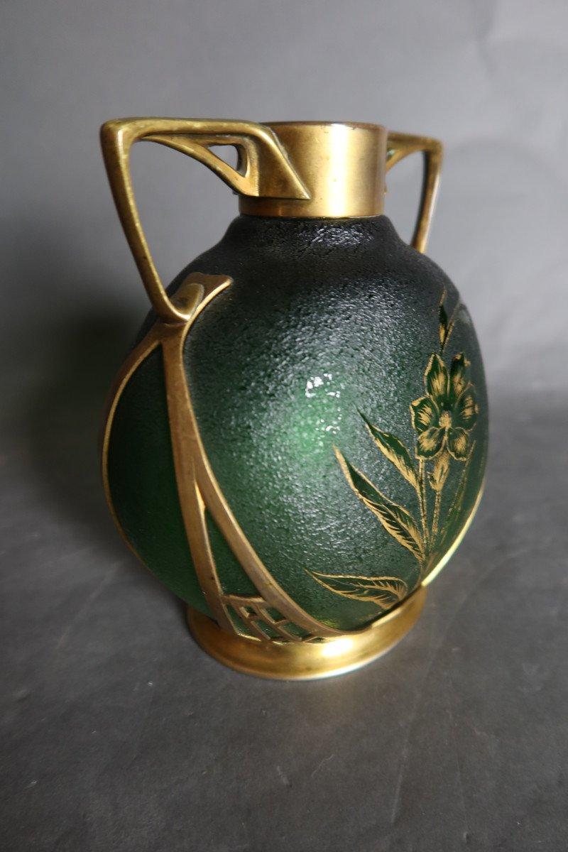 Glass Early 20th century Art Nouveau Vase in the taste of Daum France For Sale