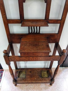 Early 20th Century Art Nouveau Durmast Oak Coat Rack or Hall Stand LAST PRICE