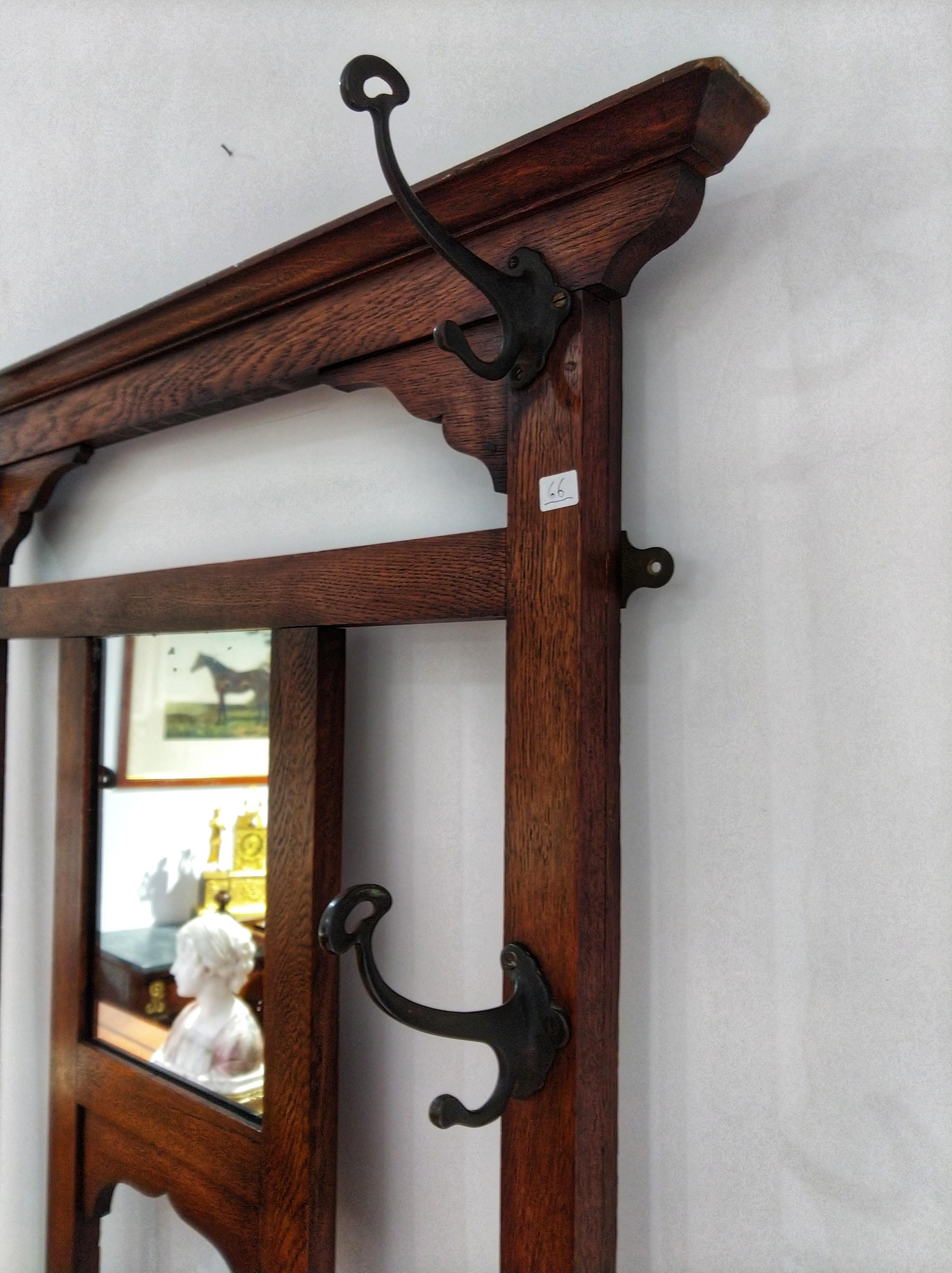 Wood Early 20th Century Art Nouveau Durmast Oak Coat Rack or Hall Stand LAST PRICE For Sale