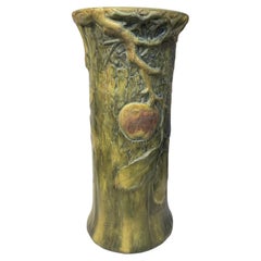 Early 20th Century Art Pottery Apple Tree Trunk Vase