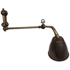 Early 20th Century Articulating Wall Mount Train Light