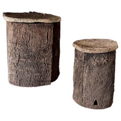 Handgefertigtes Beistelltisch-Set aus Kork aus dem frühen 20. Jahrhundert, Portugal